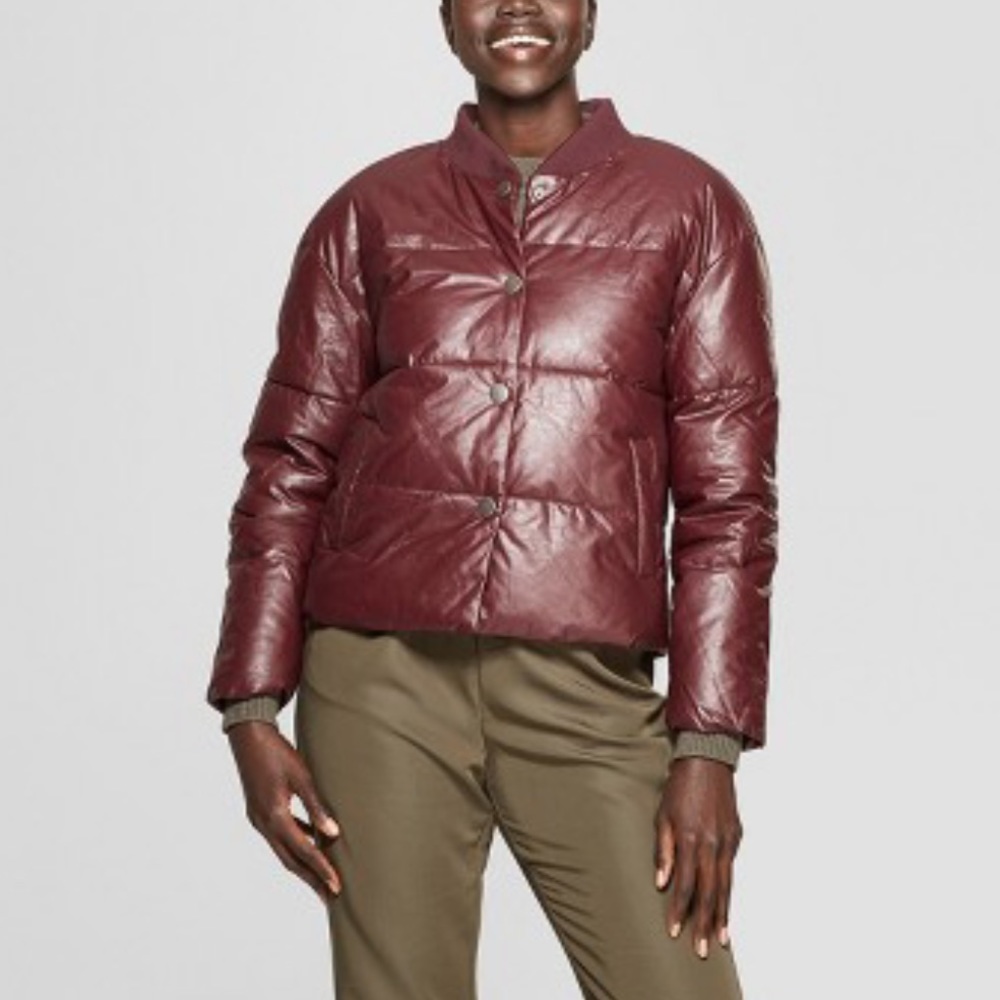 Maroon Puffer Jacket - Picture 5 of 5